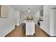 Modern kitchen with large island, bar stools, stainless appliances, and ample cabinetry at 1430 Dallas Circle Sw, Marietta, GA 30064