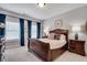 Bedroom features large windows, dark wood furniture, and neutral carpet at 10140 Grandview Sq, Duluth, GA 30097