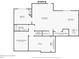 This basement floorplan features a gym, game room, bar, living room, bedroom, bathroom, and storage at 8640 Amsbury Way, Cumming, GA 30041