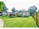 Spacious backyard featuring a large grassy area, trampoline, and wooden fence providing privacy at 98 Chappell Nw Rd, Atlanta, GA 30314