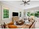 Bright living room filled with natural light, comfortable seating, and a large TV, perfect for relaxation and entertainment at 2166 Sonoma Se Dr, Smyrna, GA 30080