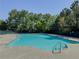 Large community pool surrounded by lush trees and a fenced perimeter at 2775 Storybook Ct, Grayson, GA 30017