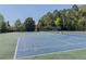 Community tennis courts surrounded by trees, perfect for recreational play at 2775 Storybook Ct, Grayson, GA 30017