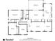 Detailed first floor plan showcasing bedrooms, bathrooms, kitchen, living room, and screened porch at 2357 Burnt Creek Rd, Decatur, GA 30033