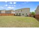Large, grassy backyard with a privacy fence and patio at 5760 Palmtree Pass, Cumming, GA 30040