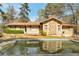Ranch style house with stone chimney and in-ground pool at 2004 Poplar Falls Rd, Lithonia, GA 30058