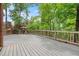 Expansive outdoor deck perfect for entertaining, surrounded by mature trees at 7830 Kings Point Dr, Cumming, GA 30041