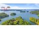 Expansive lake view featuring lush islands and clear blue water, perfect for recreation at 7830 Kings Point Dr, Cumming, GA 30041
