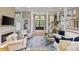 Inviting living room featuring a fireplace, comfortable seating, and large windows with ample natural light at 3003 W Roxboro Rd, Atlanta, GA 30324