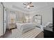 Bright main bedroom with tray ceilings, plush bedding, and large windows at 2062 Cortland Rd, Milton, GA 30009