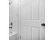This bathroom features subway tile walls and a brushed nickel shower head and faucet at 2529 Ryne St, Atlanta, GA 30318