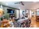 Open living area featuring hardwood floors, a mounted TV, and stylish decor at 1866 Tiger Flowers Nw Dr, Atlanta, GA 30314