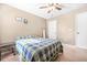 Cozy bedroom featuring a ceiling fan and carpeted floor at 2625 Blackstock Dr, Cumming, GA 30041