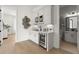 Stylish bar area features wine storage, modern fixtures, and easy access to an adjacent bathroom at 326 Treble Way, Alpharetta, GA 30009