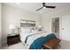 This comfortable bedroom has a sleek design, bathroom access, and modern decor at 439 Mezzo Ln # 88, Alpharetta, GA 30009