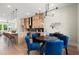 Kitchen and breakfast nook featuring stainless appliances, island seating, and stylish lighting at 439 Mezzo Ln # 88, Alpharetta, GA 30009