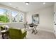 Bright home office with large windows, comfortable seating, and modern desk at 439 Mezzo Ln # 88, Alpharetta, GA 30009