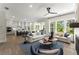 Spacious living room open to kitchen with lots of natural light and cozy furnishings at 3548 Cedarvale Ct, Powder Springs, GA 30127
