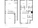 Detailed floor plan showcasing the layout of a two-story home with labeled rooms and dimensions at 7678 Gray Pointe Dr, Lithonia, GA 30058