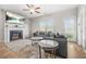 A comfortable living room showcases a fireplace and ample seating at 7678 Gray Pointe Dr, Lithonia, GA 30058
