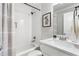 Beautiful bathroom with shower-tub combination, updated vanity, and neutral tones at 2171 Plantation Ln, Chamblee, GA 30341
