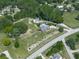 Beautiful aerial shot of a home with a private pool, surrounded by mature trees and open green spaces at 2347 Univeter Rd, Canton, GA 30115