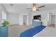 Bright main bedroom with carpet floors, ceiling fan, and large dresser at 360 Niles Ct, Marietta, GA 30060