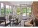 Screened porch featuring wicker furniture, perfect for relaxing and enjoying the outdoors at 3501 Montreal Way, Tucker, GA 30084