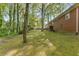 Expansive backyard with lush green grass and mature trees, offering a private outdoor space at 618 Buchanan Hwy, Dallas, GA 30157
