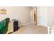 Bedroom featuring carpeted floors, neutral walls, and a Moon Pie sign at 7840 Highway 101, Rockmart, GA 30153