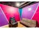 This funky bonus room has multi-colored walls and vinyl floors at 7840 Highway 101, Rockmart, GA 30153