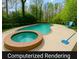 Backyard pool with a spa and a patio area that offers ample space for outdoor relaxation and entertaining at 225 Nacoochee Dr, Woodstock, GA 30188