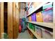 Ample storage in this well-organized storage area with shelving at 225 Nacoochee Dr, Woodstock, GA 30188