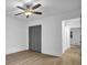 Clean bedroom with wood floors and closet at 3182 Wakefield Dr, Decatur, GA 30034