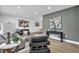 Inviting living room featuring modern decor, a stylish rug, and warm lighting at 3182 Wakefield Dr, Decatur, GA 30034