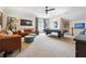 Spacious game room with a pool table, comfortable seating, and stylish decor, perfect for entertaining guests at 260 Jasmine Garden Way, Alpharetta, GA 30009
