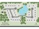 Aerial view of The Retreat at Caney Creek community with pond and available lots at 725 Caney Fork Rd, Alpharetta, GA 30005
