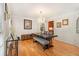 Dining room with hardwood flooring, a chandelier, and ample space for large gatherings at 4111 Mcclatchey Ne Cir, Atlanta, GA 30342