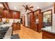 Kitchen with stainless steel appliances, wood cabinets and granite countertops at 4111 Mcclatchey Ne Cir, Atlanta, GA 30342