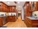 Kitchen with stainless steel appliances, wood cabinets and granite countertops at 4111 Mcclatchey Ne Cir, Atlanta, GA 30342