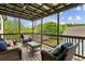 Relaxing covered porch with outdoor seating overlooking a lush landscape at 461 Silver St, Buford, GA 30518