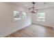 Bright dining room features hardwood floors, and double window to outside at 525 Rosemont Dr, Decatur, GA 30032