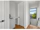 Hallway with sink, storage, and access to stairway and outdoor scenery at 105 Georgia Se Ave # 6, Atlanta, GA 30312