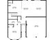 Floor plan layout of first level showcasing the spacious kitchen, living room, bedroom and garage at 165 Twin Lakes Dr, Covington, GA 30016