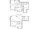 An exceptional floor plan showcasing the design of the first and second floors at 4877 Registry Nw Ln, Kennesaw, GA 30152