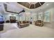 Spacious living room with custom ceilings, large windows, an entertainment area and comfortable seating at 2015 Shaudi Ln, Atlanta, GA 30345