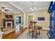 Elegant foyer with hardwood floors, fireplace and classic architectural details at 933 N Highland Ne Ave, Atlanta, GA 30306