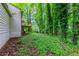 Backyard with lush foliage, trees and a deck, ideal for outdoor relaxation and privacy at 1060 S Millard Way, Stone Mountain, GA 30088