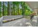 Overlooking a lush landscape, the back deck provides a serene outdoor retreat at 1773 Kimberly Sw Dr, Marietta, GA 30008