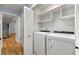 A convenient laundry room features modern appliances and ample storage space at 1773 Kimberly Sw Dr, Marietta, GA 30008